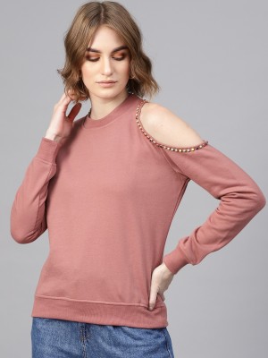 SASSAFRAS Full Sleeve Embellished Women Sweatshirt