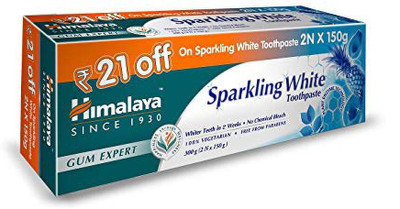 HIMALAYA Sparkling White Toothpaste - 150gm (Pack of 2) Toothpaste(300 g, Pack of 2)