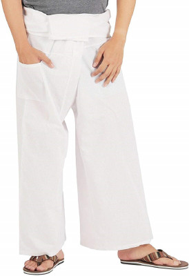 Whitewhale Relaxed Men White Trousers