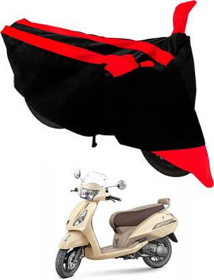 High Quality Waterproof Two Wheeler Cover for TVS(Jupiter, Black, Red)