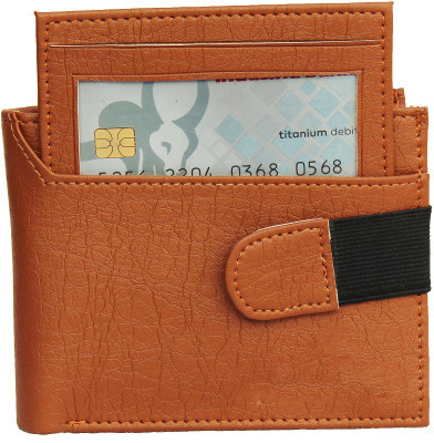 RPF Men Casual Tan Artificial Leather Wallet(3 Card Slots)