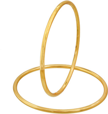 DzineTrendz Brass Gold-plated Bangle(Pack of 2)