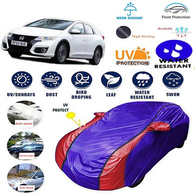 MotohunK Car Cover For Tata Estate (With Mirror Pockets)(Maroon, Blue)