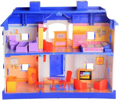 nilkhanth Baby Kids My Country Doll House Play Sets with Living Room , Bed Room, Bath Room, Dining Room(Multicolor)