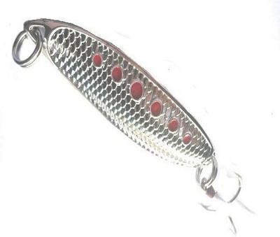 JUST ONE CLICK Hard Bait Stainless Steel Fishing Lure(Pack of 1, Size 6)