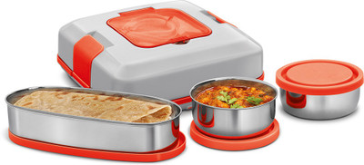 MILTON Electric Tiffin FLATRON (3 Containers) 3 Containers Lunch Box(800 ml)