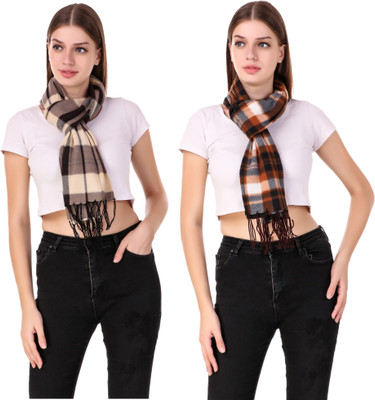 Fit N Fine Printed Women Muffler(Pack of 2)