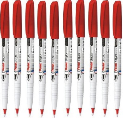 PENTEL Stylo JM11 Signature Pen Red ink Fountain Pen(Pack of 10, Red)