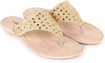 Shezone Women Flats(Gold , 6)