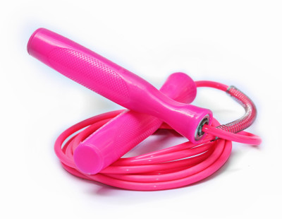 A.K Exclusive Gym training and home exercises Bearing Skipping Rope Ball Bearing Skipping Rope(Pink, Length: 274 cm)