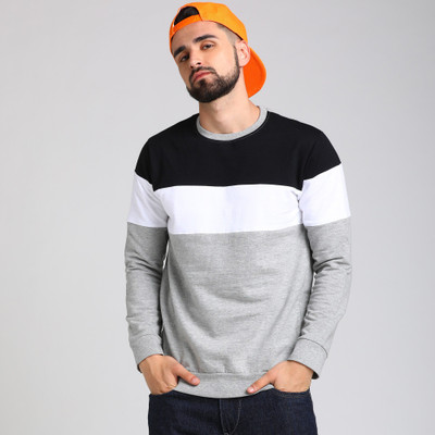 SKITTZZ Full Sleeve Color Block Men Sweatshirt