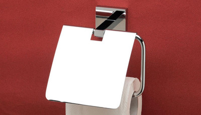 Epraiser TRI 409 Brass Chrome Plated Asymmetrical & Ultra Modern Square Paper Holder with Lid Brass Toilet Paper Holder(Lid Included)