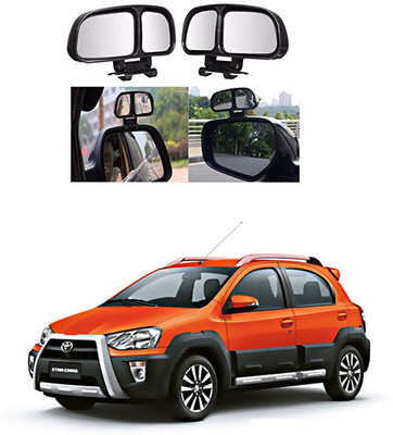 PRTEK Manual Remote Blind Spot Mirror For Toyota Etios Cross(Center)
