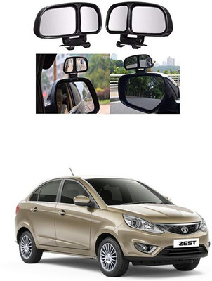 PRTEK Manual Remote Blind Spot Mirror For Tata Zest(Center)