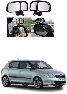 PRTEK Manual Remote Blind Spot Mirror For Skoda Fabia(Center)