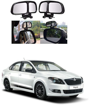 PRTEK Manual Remote Blind Spot Mirror For Skoda Rapid(Center)