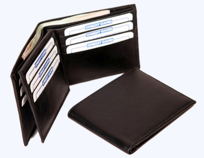 10% OFF on PE Men Casual, Formal Black Genuine Leather Wallet(9 Card Slots) 10% OFF on PE Men Casual, Formal Black Genuine Leather Wallet(9 Card Slots)