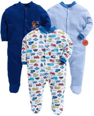 EIO Baby Boys & Baby Girls Multicolor Sleepsuit