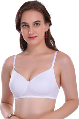 Eve's Beauty Seamless Padded Women T-Shirt Lightly Padded Bra(White)