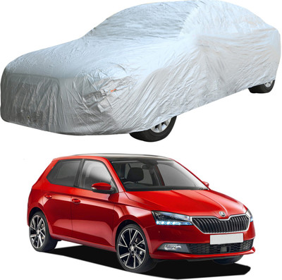 Oshotto Car Cover For Skoda Fabia (Without Mirror Pockets)(Silver)