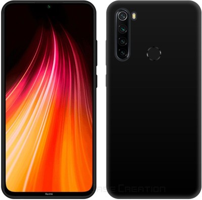CASE CREATION Back Cover for Xiaomi Redmi Note 8 Plain Black Case Cover 360 Guard(Black, Dual Protection, Pack of: 1)