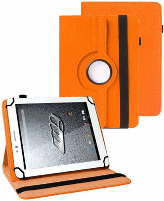 TGK Book Cover for Micromax Canvas Tab P470 Tablet (7 inch)(Orange, Cases with Holder)