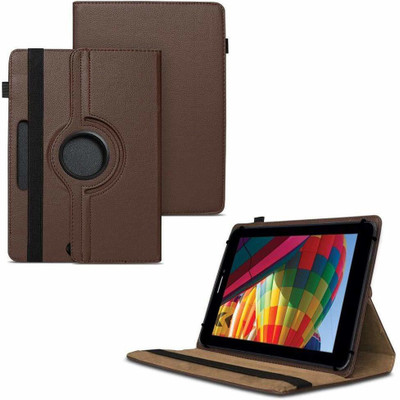 TGK Flip Cover for iBall Slide Performance Series 3G 7271-HD70 Tablet 8GB, WiFi, 3G, Voice Calling/ Rotating Case(Brown, Cases with Holder)