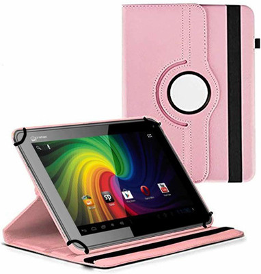 TGK Flip Cover for Micromax Funbook P255 Tablet 7 inch / Rotating Leather Stand Case(Pink, Cases with Holder)
