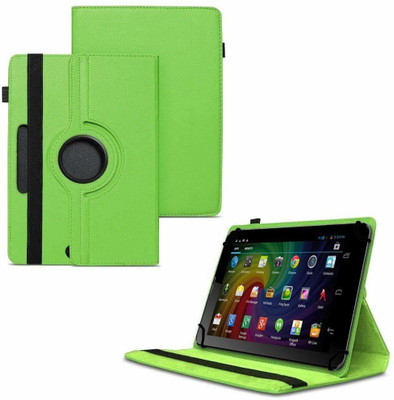TGK Flip Cover for Micromax Funbook Duo P310 Tablet 7 inch/ Rotating Leather Stand Case(Green, Cases with Holder)