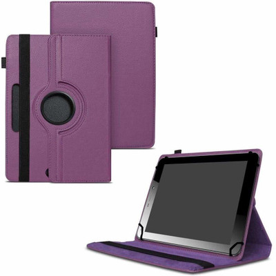 TGK Flip Cover for Micromax Funbook Mini P365 Tablet 7 Inch / Rotating Leather Case(Purple, Cases with Holder)