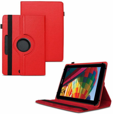 TGK Flip Cover for iBall Slide Performance Series 3G 7271-HD70 Tablet 8GB, WiFi, 3G, Voice Calling/ Rotating Case(Red, Cases with Holder)