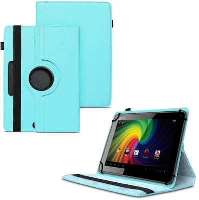 TGK Flip Cover for Micromax Funbook P255 Tablet 7 inch / Rotating Leather Stand Case(Blue, Cases with Holder)