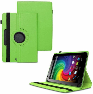 TGK Flip Cover for Micromax Funbook Mini P410i Tablet 7 inch 4GB, Wi-Fi3G+Voice Calling / Rotating Leather Case(Green, Cases with Holder)