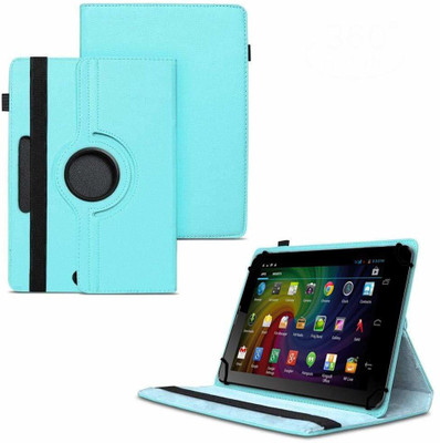 TGK Flip Cover for Micromax Funbook Duo P310 Tablet 7 inch/ Rotating Leather Stand Case(Blue, Cases with Holder)