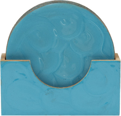 InsTook Round Medium Density Fibreboard Coaster Set(Pack of 4)