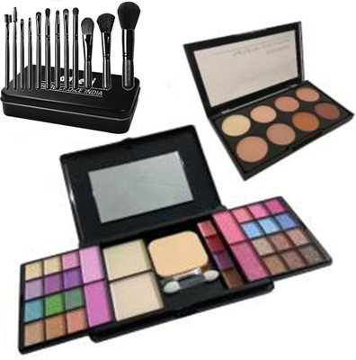 adbeni 1Pc Contour Kit, 12Pc Makeup Brush, 1Pc Makeup Kit GC-947(14 Items in the set)