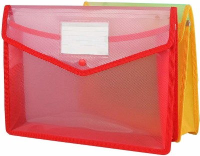 G-1 PVC Button Bag Folder(Set Of 2, Multicolor)