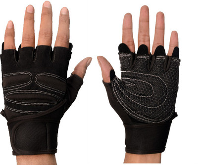 Snipper High Quality 110 Gym Gloves With Wrist Support (Pack Of 1) Gym & Fitness Gloves(Black)