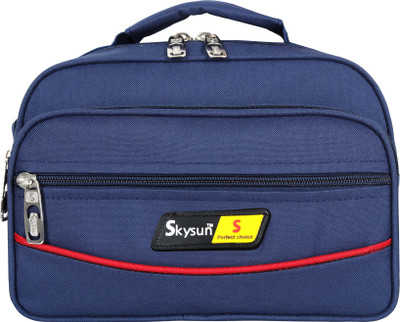 Skysun Portable & Reusable Multi Utility Bag/Lunch Bag(Dual Compartment)(S-1608-NB) Travel Toiletry Kit(Blue)