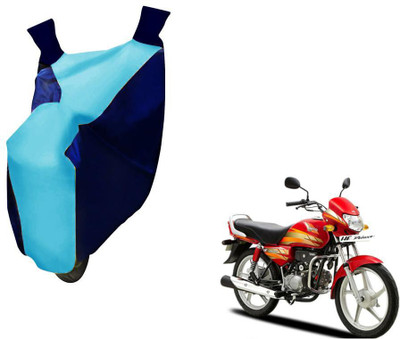 WolkomHome Two Wheeler Cover for Hero(HF Deluxe, Blue, Clear)