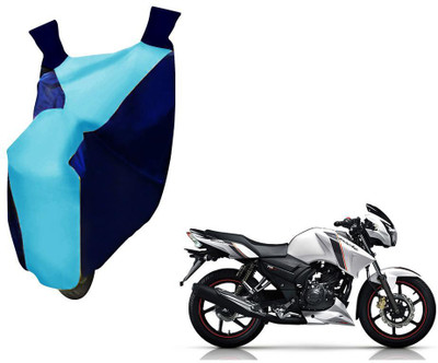 WolkomHome Two Wheeler Cover for TVS(Apache RTR 160, Blue, Clear)