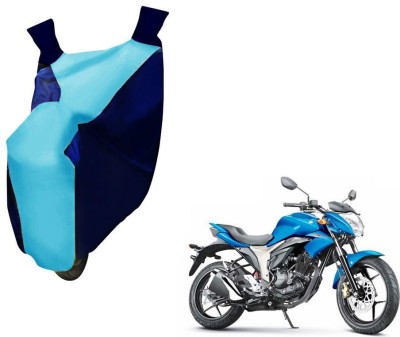 WolkomHome Two Wheeler Cover for Suzuki(Gixxer, Blue, Clear)