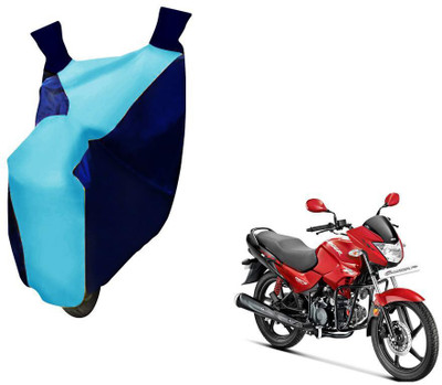WolkomHome Two Wheeler Cover for Hero(Glamour, Blue, Clear)