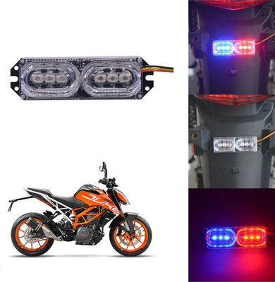 Vagary Blinking Light with Red and Blue color Mini Flasher & Strobe Light-283 Headlight Motorbike LED for KTM (12 V, 4 W)(Duke 390, Pack of 1)