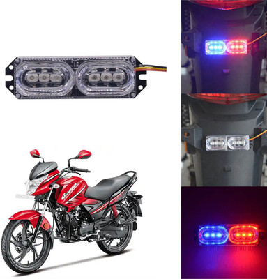 Vagary Blinking Light with Red and Blue color Mini Flasher & Strobe Light-363 Headlight Motorbike LED for Hero (12 V, 4 W)(Universal For Bike, Pack of 1)