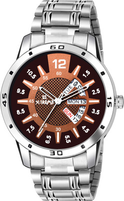 Xtreme Stylish Brown Dial Day & Date Functioning With Stainless Steel Metal Strap Stylish Brown Dial Day & Date Functioning With Stainless Steel Metal Strap Analog Watch  - For Men