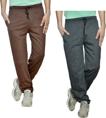 Indistar Solid Men Grey Track Pants