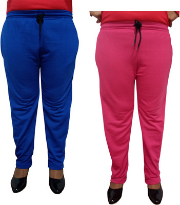 Indistar Solid Women Pink Track Pants