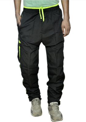 Indistar Solid Men Black Track Pants