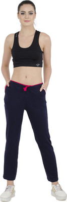 Indistar Solid Women Blue Track Pants